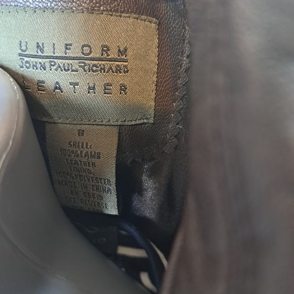 JohnPaulRichard Dark Brown Leather Blazer - Picture 6 of 6